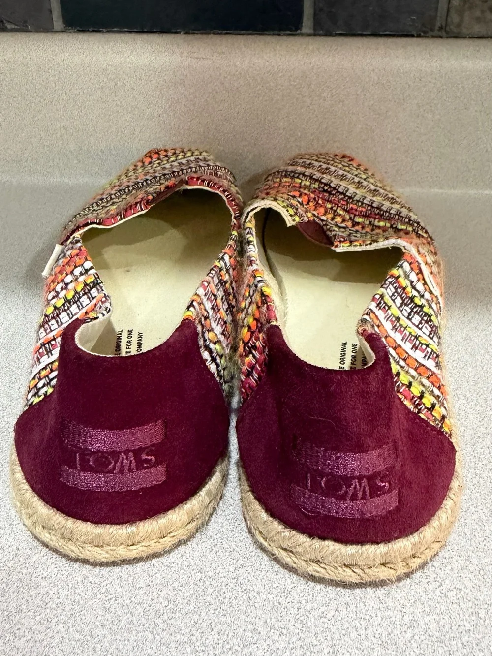 TOMS Women's Multicolor Woven Espadrille Slip-On